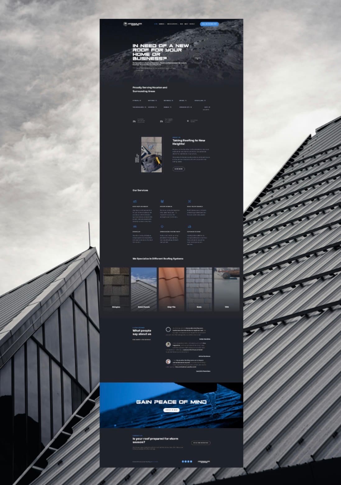 Moonwalker Roofing Brand Strategy & Website Development project
