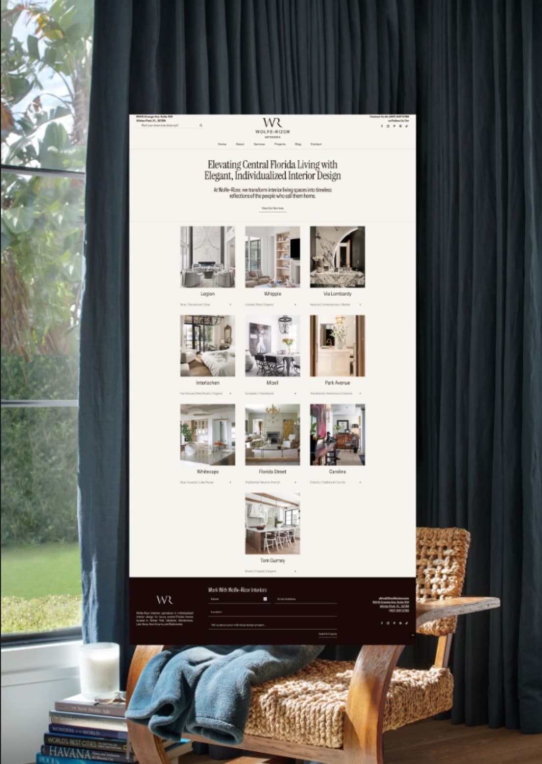 Luxury Interior Design Company Brand Strategy and Custom WordPress Website Design project